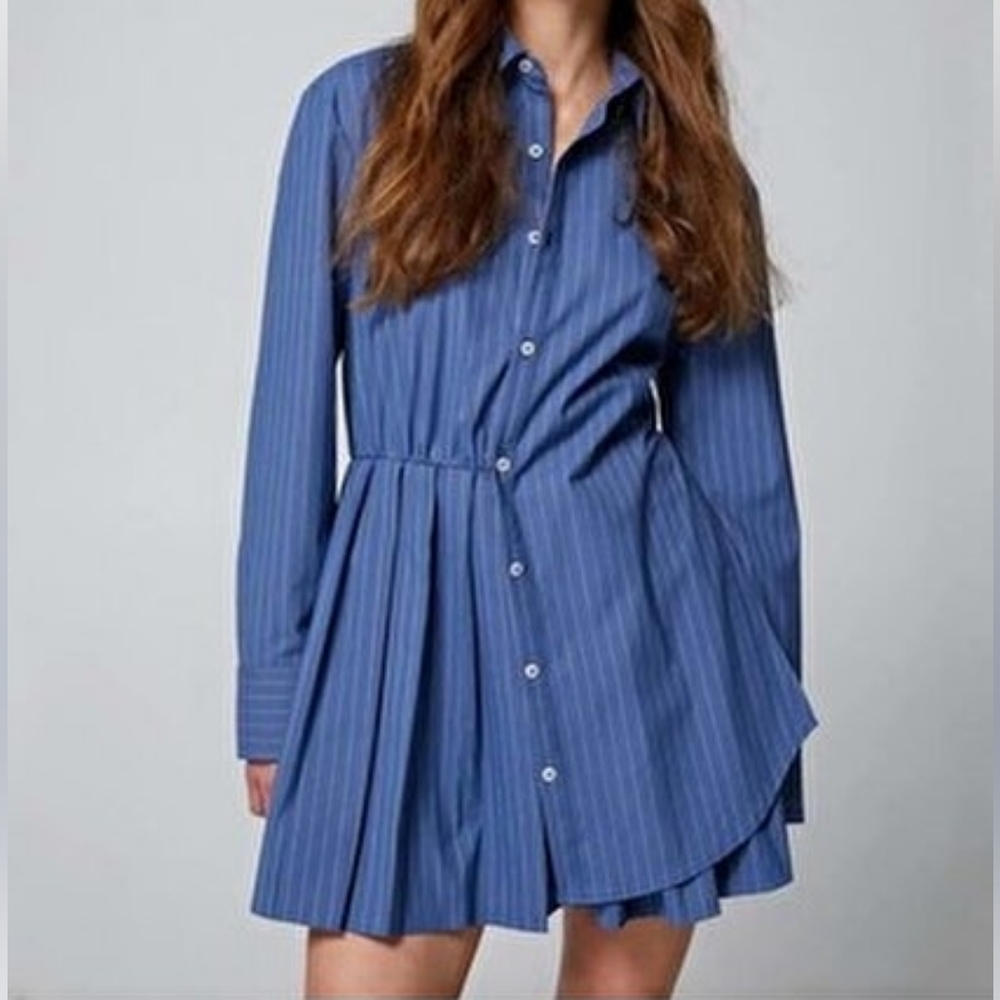 Zara Assymetrical Shirt Dress Romper